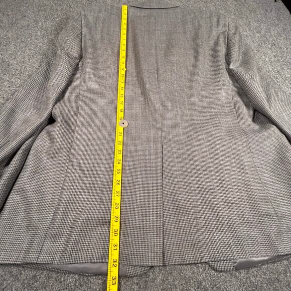 Lauren Ralph Lauren Blazer Silk Wool 48R Gray Two Button Single Vent Suit Jacket - Picture 9 of 13